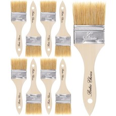 베이츠-칩 페인트 브러시 1인치 12팩 내추럴 브리스틀, 2 Inch, 9 Pack