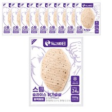 득근파티 슬라이스 닭가슴살 블랙페퍼, 10개, 100g