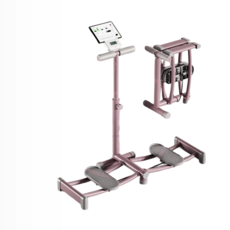 2025新款 新一代計數款 多功能美腿塑形滑雪機 滑雪機 滑步機 夾腿機 美腿機 盆底肌訓練器, 櫻花粉-手機支架款-摺疊+升降扶手+計數, 1個