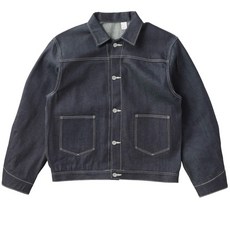 單寧工裝外套 工作服, 1個, 42