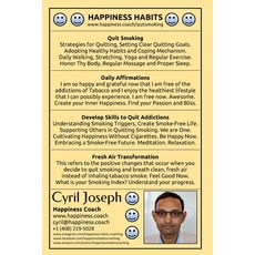 (영문도서) Happiness Habits - Quit Smoking Paperback, Independently Published, English, 9798859704675