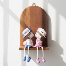 빌리네집 키스 커플 인형 인테리어 소품 집들이선물 추천 신혼집, 하트캡 커플인형