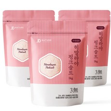 자연담은 히말라야 가는 핑크소금, 3개, 1kg