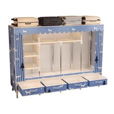 狗狗用品收納櫃，多層抽屜式寵物衣櫃，附滾輪可移動，開放式玩具零食整理櫃, 1個