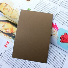 페이퍼포레스트 컬러 무지엽서 캘리그라피 20개, 14.브라운(20매입), 1개