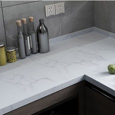 인테리어 주방 시트지 스티커 싱크대 벽 대리석, 화이트-2
