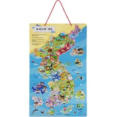 가베가족 몬테소리플러스 마그넷 우리나라지도 판퍼즐 KS4230, 1개, 83피스