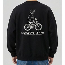 FONOW 자전거 라이딩 프린트 티셔츠 남자 긴팔 맨투맨