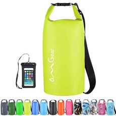 카약 보트 야외 활동을 위한 OMGear 방수 드라이 백팩 휴대폰 파우치 40L 30L 20L 10L 5L 플로팅, Bright Yellow, 브라이트 옐로우