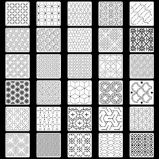 30 PCS 플라스틱 사시코 스텐실 4.7 X 인치 자수 기하학적 패턴 템플릿 손 퀼팅 및 자수용 드로잉 라인