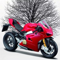 11447858 다이캐스트 수집품 모형 모델 바이크 컬렉터 1/18 모토크로스 자동차 컬렉션 선물 스태틱 생산에 적합한 두카티 파니가레 V4, 레드/XL