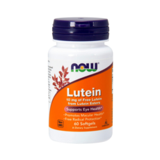 NOW Foods 葉黃素軟膠囊 10mg, 60顆, 1罐