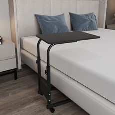 이동식 사이드 테이블 책상 베드 침대 선반 쇼파 탁자, 블랙60X40침대파트너왼쪽및오른쪽유니버설