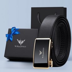 【奧特萊斯】英皇保羅皮帶男真皮自動扣高檔商務百搭頭層純牛皮2024男士褲腰帶