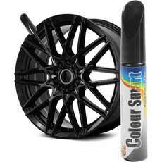 UNLRAE 자동차 페인트 스크래치 수리 자동차 액세서리 휠 페인트 림 페인트 림 스크래치 수리 자동차 스크래치 및 약간의 찌그러짐 수리에 사용되며 대부분의 트럭과 SUV, Black, 1개