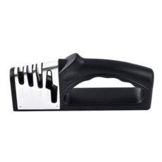 인헨스몰 안정적인 그립감 4단연마 칼갈이, 1개, 블랙