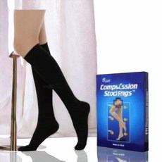 정맥류 압박스타킹 렉스타 200번 압력20~30mmHg 판타롱/무릎형(발막힘) 임산부스타킹 의료용스타킹 다리붓기스타킹 다리부종, 살색/M(I11102)