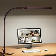 SKYLEO LED 책상 램프 - 80cm(31.5인치) 조명 5가지 색상 모드 X 11가지 밝기 레벨 조절 가능한 스윙 암 타이머 및 메모리 기능 12W 스터디 화이트, SKYLEO LED 책상 램프 - 홈 오피스용 책상 조