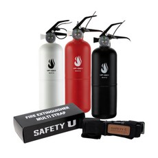 국산 레드 세련된 디자인 자동차겸용 분말 소화기 0.7kg 차량용 스트랩포함 트렁크 식당 간이 캠핑 가정, 700g, 1개