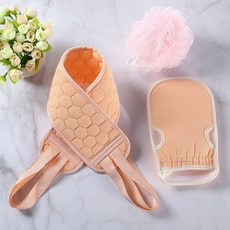 바디브러쉬화이트 바디 브러쉬 바디브러쉬 목욕솔 샤워타올 샤워볼, 핑크 쓰리피스, 1개, 1개입