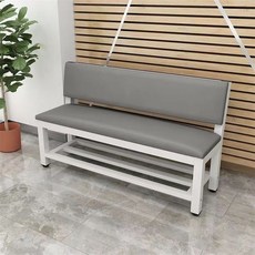 대기의자 병원 약국 대기실 로비 소파 현관 휴게실 2~3인용 장의자 벤치, 회색 100CM