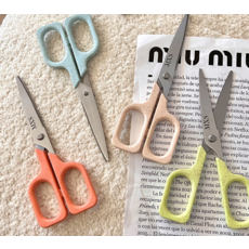 파스텔 스테인레스 감성 디자인 문구 가위, 오렌지, 오렌지, 1개