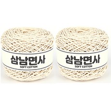 삼남뜨개실 면사 18합 200g, 51연베이지, 2개