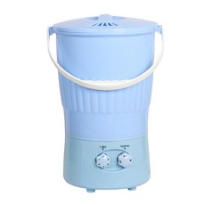 手動迷你洗衣機，輕巧便攜，節能省電，多功能清洗，居家好幫手, 紫色一機一桶一蓋, 分桶清洗機10L