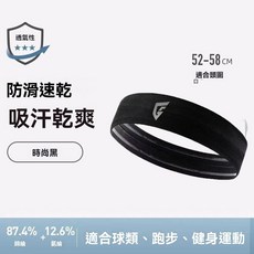 零著感頭帶 瑜珈頭帶 萬用頭戴 跑步運動頭帶 美容髮帶 健身頭帶 吸濕速乾 極舒適觸感頭帶 戶外防滑速幹運動髮帶, 時尚黑-運動款防滑雙槓髮帶, 1個