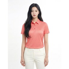 콜핑 여성 여름 하이쿨 메쉬 반팔 카라 티셔츠