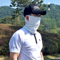 럭스골프 럭스골프 남녀공용 UV 차단 메쉬 심리스 목 토시 냉감 쿨 마스크 LXACC016, LXACC016 블랙, 1개