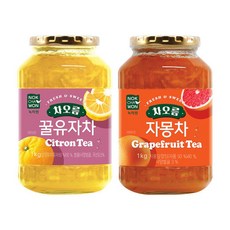 녹차원 차오름 유자차 1kg+자몽차 1kg