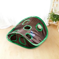 貓咪玩具 貓咪隧道 仿真九孔老鼠洞玩具 帶發聲鈴鐺抓球 - 益智互動貓玩具, 1個