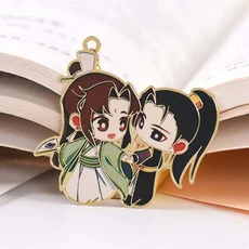 Mo Dao Zu Shi 악마 재배의 그랜드 마스터 Wei Wuxian Lan Wangji 금속 속이 빈 북마크, A