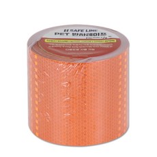PET 반사테이프 반사 스티커 100mm X 10M 1개입, 주황, 1개
