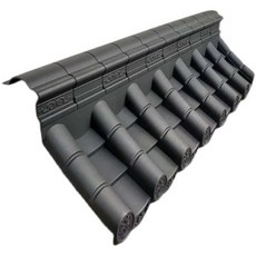 플라스틱 인테리어 기와 한옥 음식점 전통 담장 단면, 검정색 폭 30cm / 1m단위