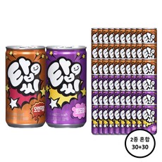 탑씨 2종 혼합 각 30개씩 190ml 오렌지 포도 총60개