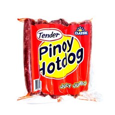 Tender Pinoy Hotdog Juicy Jumbo 텐더 피노이 쥬시 점보 핫도그, 1개, 500g