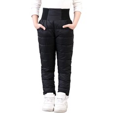 스노우 팬츠 두꺼운 겨울 바지 액티브웨어 2~9세, F-a01블랙 3 / F-a01블랙