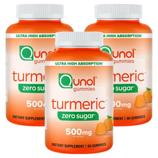 퀴놀 터메릭 500mg 탠저린 플레이버 구미, 3개, 90정