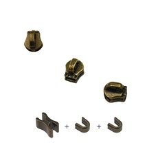 앤틱지퍼슬라이더 앞도메 뒷도메금속지퍼 앞도메 뒷도메 (상지 하지) Front stopper End stopper 5호 메탈지퍼, 1개, #5호 앤틱 슬라이더