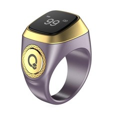 기도 시간 알림이 포함된 전자 기도 카운터 디지털 타스비 집계 카운터, Purple 20mm, 1개