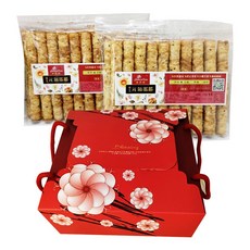 餅乾樹 手工蛋捲禮盒 40支入, 1個, 原味禮盒(40支)/(禮盒+禮袋)