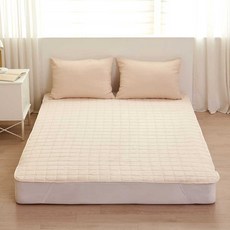 데시뉴 뉴노멀 고밀도 항균 누빔 방수 침대패드, 베이지