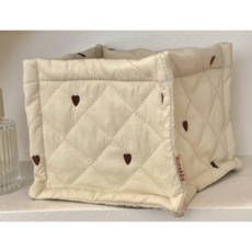 다용도 장난감 기저귀 바구니 패브릭 예쁜 정리함, 1개, 하트