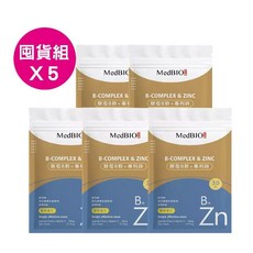 MedBIO 美百優 酵母B群鋅膠囊, 1個, 30入X5包