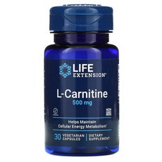 라이프익스텐션 L-카르니틴 500mg 베지테리안 캡슐, 30정, 1개