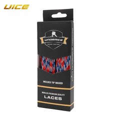 스케이트 끈 듀얼 레이어 브레이드 하키 액세서리 84/96/108/120in 스포츠 용 강화 왁스 팁 아이스 신발, 84in Red blue