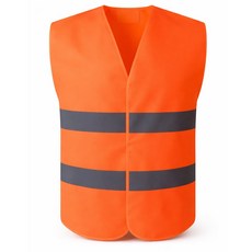 하이라이트 벨크로 베이직 안전조끼, 오렌지, 1개