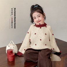 賣場優選童裝 女童毛衣 女童毛衣春秋2025新款兒童洋氣秋季加厚保暖秋裝中小童針織打底衫